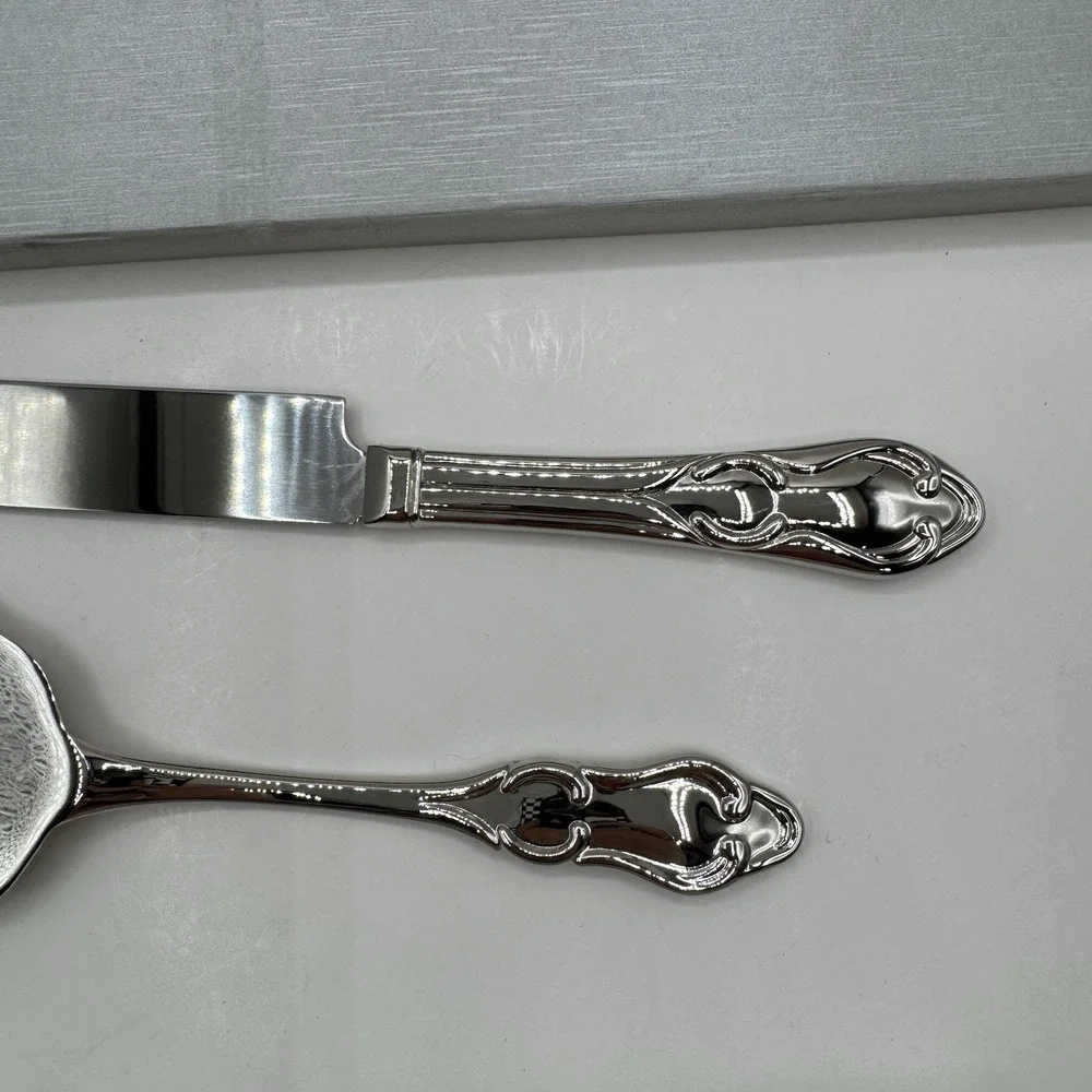 Disney Fairytale Weddings & Honeymoons Cake Knife Server Set Taunton Non-Tarnish
